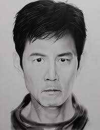 LET THE NEW GAMES BEGIN 🔴🔺🟥 🤵🏼‍♂️​Seong Gi-hun/ Player #456 ( Lee  Jung-jae ) NETFLIX TV Series Character from Squid Game ✍🏼🖤🤍 [ Charcoal &  Graphite drawn