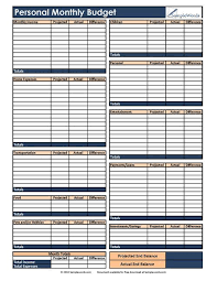 Personal Monthly Budget Form Budget Forms Monthly Budget Budgeting