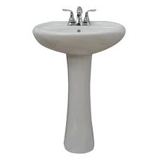 white oval bathroom pedestal sink