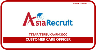 Learn what its like to work for agensi pekerjaan asia recruit sdn bhd by reading employee ratings and reviews on jobstreet.com malaysia Jawatan Kosong Terkini Customer Care Officer Di Agensi Pekerjaan Asia Recruit Kerja Kosong Kerajaan Swasta