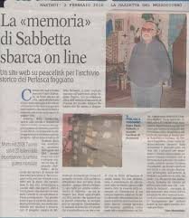 Agguato a foggia sul posto stanno operando i carabinieri. 2 Febbraio 2010 Gazzetta Del Mezzogiorno Di Foggia Sabbetta Sbarca On Line E Presto Sara Realizzato