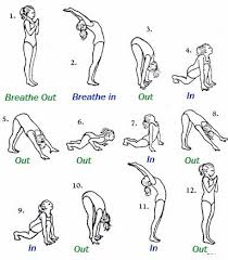 Sun Salutation With Breathing Techniques Yoga Fur Kinder Yoga Stellungen Yoga Sonnengruss
