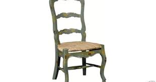 French Country Ladder Back Chair W Rush Seat Green Blue Distress Over Mahogany Ebay Ladder Back Chairs Side Chairs French Side Chairs
