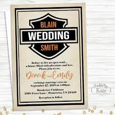Printable Harley Davidson Biker Motorcycle Wedding Personalized For You Then Sent Right To Your Email Rea Motorcycle Wedding Personalized Wedding Invitations