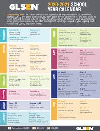 For more information about pride month events, contact dean michael hutmaker at mhutmaker@bmcc.cuny.edu. Glsen 2020 2021 School Year Calendar Glsen
