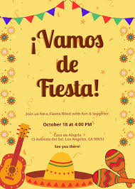 Free Spanish Fiesta Invitation Template to Edit Online