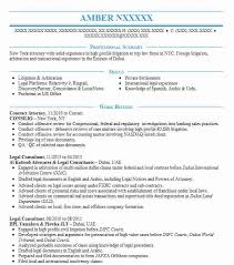 contract attorney resume example law