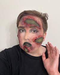 Testing special effects makeup products