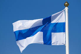 La cruz azul sobre el fondo blanco es la. Bandera De Finlandia Foto De Archivo Imagen De Verano 32620792