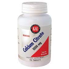 Calcium Citrate 1000 Mg 90 Tablets By Kal At The Vitamin Shoppe