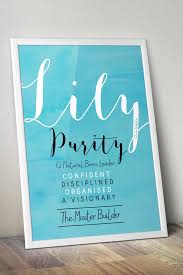 Lily Re Pin For Later Name Meaning Art New Mother Gift Baby Blue Name Printable Custom Name Sign Nursery Wall Name Art Projects Nature Wall Art Name Art