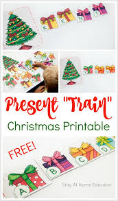 Please feel free to use in any classroom setting! Preschool Christmas Tree Present Train A Christmas Letter Printable
