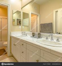 square interior of a small bathroom