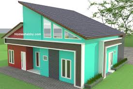 Model rumah atap miring ke samping. Desain Dan Denah Rumah Minimalis Modern Ukuran 11 5 X 12 M Atap Miring Dan Eksterior Yang Menawan Homeshabby Com Design Home Plans Home Decorating And Interior Design