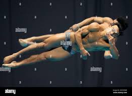 Juan Manuel Celaya Hernandez and Rodrigo Diego Lopez of Mexico competes in  the Men's diving 3m Synchro Springboard at the World Swimming Championships  in Fukuoka, Japan, Saturday, July 15, 2023. (AP Photo/Lee