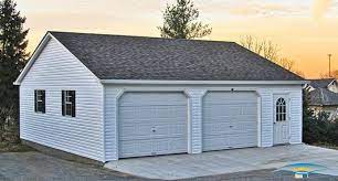 Wind and snow rated garage round green std (160) 2 Car Prefab Garages Car Garage For Sale Horizon Structures