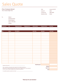 Sales Quotation Template For Excel Quotations Sales Quotes Quotation Template Word