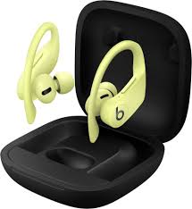 Beats By Dr Dre Powerbeats Pro Totally Wireless Earphones Spring Yellow Mxy92ll A Best Buy In 2020 Wireless Earphones Sports Headphones Workout Earphones