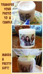 Photo Transfer Onto A Candle Diy Photo Candles Photo Candles Candle Transfer
