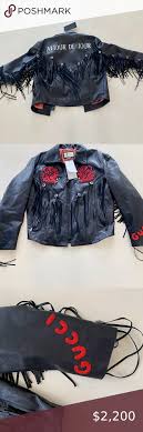 Gucci Biker Leather Jacket It 42 In 2020 Biker Leather Leather Jacket Gucci Jacket