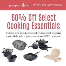 Pampered Chef November Host Special Receive 60 Off Select Cooking Essentials When Guest Sales Are 200 Or More Host An Cooking Essentials Pampered Chef Chef