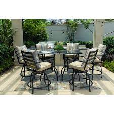 Modern outdoor talt 30 patio bar stool w/ cushion frame: Every Season Steel 8 Piece Swivel Bar Height Patio Dining Set Walmart Com Walmart Com