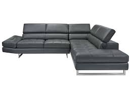 Cherchez trouvez comparez economisez profitez. Canape D Angle Fixe Droit En Cuir Leman Coloris Gris Conforama
