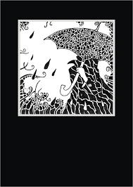 Black And White Umbrella Drawing Ink Drawing Line Art Print Black And White Umbrella Drawing Rainy Day Spring Rain Stylized Pattern Art 27 00 Via Etsy Temel Sanat Sanat Desenler