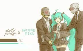 Hatsune Miku X Daft Punk Hatsune Miku Vocaloid Daft Punk Daft Punk Funny Punk Art