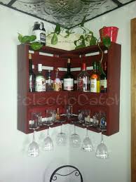 Handmade Handcrafted Wine Rack Liquor Rack Marsala Wine Glass Holder Wine Storage Unique Corner Wall Hanging Wine Rack Shelf Weinregale Regal Wein