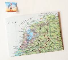 Niederlande Amsterdam Toller Briefumschlag Landkarte Upcycling