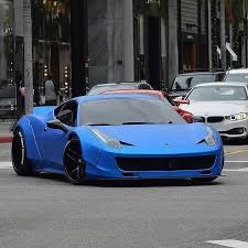 An lapd official says bieber was driving through studio city when the driver of a honda civic crashed into his ferrari, which he says sustained some minor. Only Ferrari Pics On Twitter Regrann From Goldleaper Justinbieber S Liberty Walk 458 On Rodeo Drive I Love That Blue Ferrari 458 458i Https T Co 6cprfifwkw