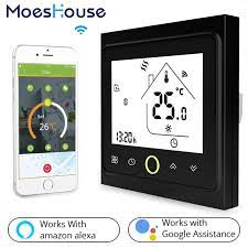 wifi thermostat temperature controller for water electric floor heating water gas boiler works with alexa google home 3a 16a