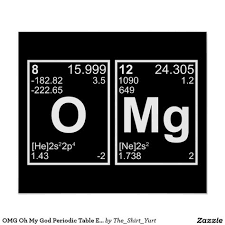 Omg Oh My God Periodic Table Elements Poster Zazzle Com In 2020 Science Jokes Periodic Table Words Periodic Table
