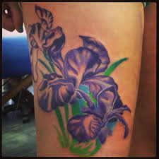 As of august 28, dogstar tattoo can now be found in building six of the newly restored, green golden belt, on the corner of main and fayetteville streets. Purple Iris Watercolor Session 1 By Zeus Formerly At Dogstar Tattoo Company In Durham Nc Tattoos Purple Iris Maple Leaf Tattoo