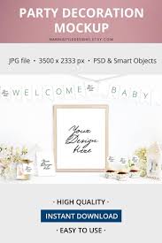 Party Decoration Mockup Bundle Birthday Mockup Baby Shower Etsy Party Decorations Invitation Mockup Mockup