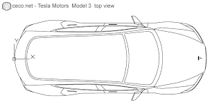 15 car logo dxf files all free download. Autocad Drawing Tesla Motors Model 3 Tesla Inc Electric Car Top Dwg