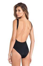 Norma Kamali Low Back One Piece In Black Revolve Ropa De Bano Trajes De Bano Monokini Una Pieza
