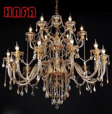 18 Lights Luxury Champagne Gold Crystal Chandelier Luxury Crystal Large Chandelier Light Modern Crystal Chandelier Lighting