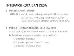 Interaksi Kota Dan Desa Kota Geografi