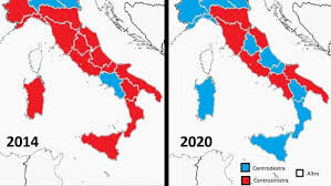 Nuovo dpcm e spostamenti tra regioni: Regionali Cosi Cambia Colore La Cartina Dell Italia Dopo Le Elezioni Del 26 Gennaio