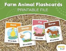 Farm Animal Flashcards Printable Flashcards Set Of 12 Etsy Printable Flash Cards Animal Flashcards Flashcards