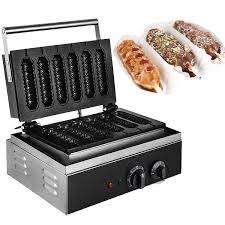 Chrisun Machine A Gaufre Professionnel 6 Pcs Non Stick Machine A Gaufrette Electrique Antiadhesive Lolly Gaufre Appareil A Appareil A Gaufre Gaufres Gaufrette