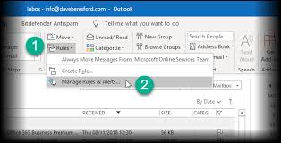 A name, a condition, and an action. Creating A Rule To Move Mail In Outlook Training Art