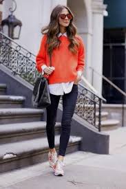 Skinnies Collars Sweater Tennis Shoes Casual Work Outfits Business Casual Attire Smart Casual Women