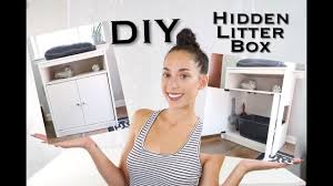 Hi everyone!today, i'm going to show you guys how to make your own bunny litter tray!it's super easy to cut! Diy Hidden Cat Litter Box Inexpensive Youtube