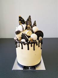 Black And White Drip Cake For Men Black And White Chocolate Drip Cake Drip Cakes Chocolate Drip Cake Cake
