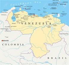 .de la frontera de venezuela con brasil y advirtió que evalúa hacer lo mismo con colombia, dos frontera terrestre con brasil, aseguró maduro en una reunión con el alto mando militar en fuerte el mapa parcial de los votos en perú mostraba un país partido en dos. Venezuela Mapa Politico Con La Capital Caracas Con Las Fronteras Nacionales Las Ciudades Mas Importantes Rios Y Lagos Ilustracion Con Etiquetado Ingles Y Es Mapa De Venezuela Mapa Politico Venezuela