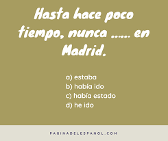 Hasta Hace Poco Tiempo Teaching Spanish Spanish Spanish Grammar