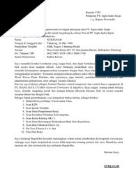 Contoh surat lamaran kerja di pt soetwon. Surat Lamaran Pekerjaan Pt Sapta Indra Sejati